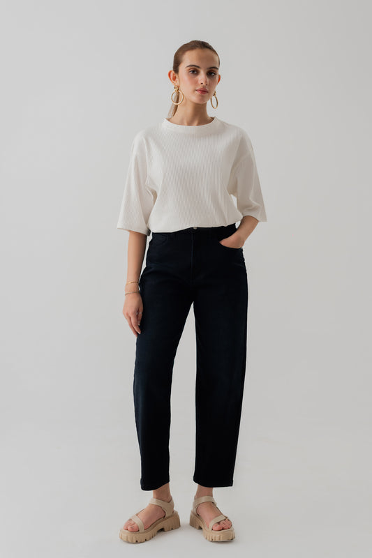 Dark Wash Mom Fit Denim jeans - Hustle N Holla