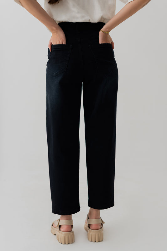 Dark Wash Mom Fit Denim jeans - Hustle N Holla