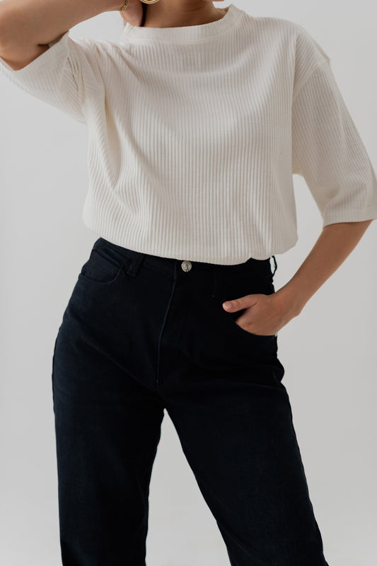 Dark Wash Mom Fit Denim jeans - Hustle N Holla