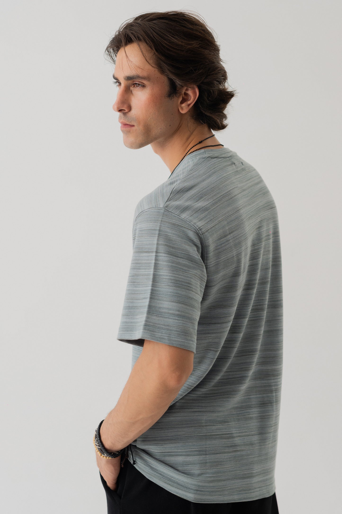 DIRTY TURQOISE REGULAR FIT JACQUARD T-SHIRT - Hustle N Holla