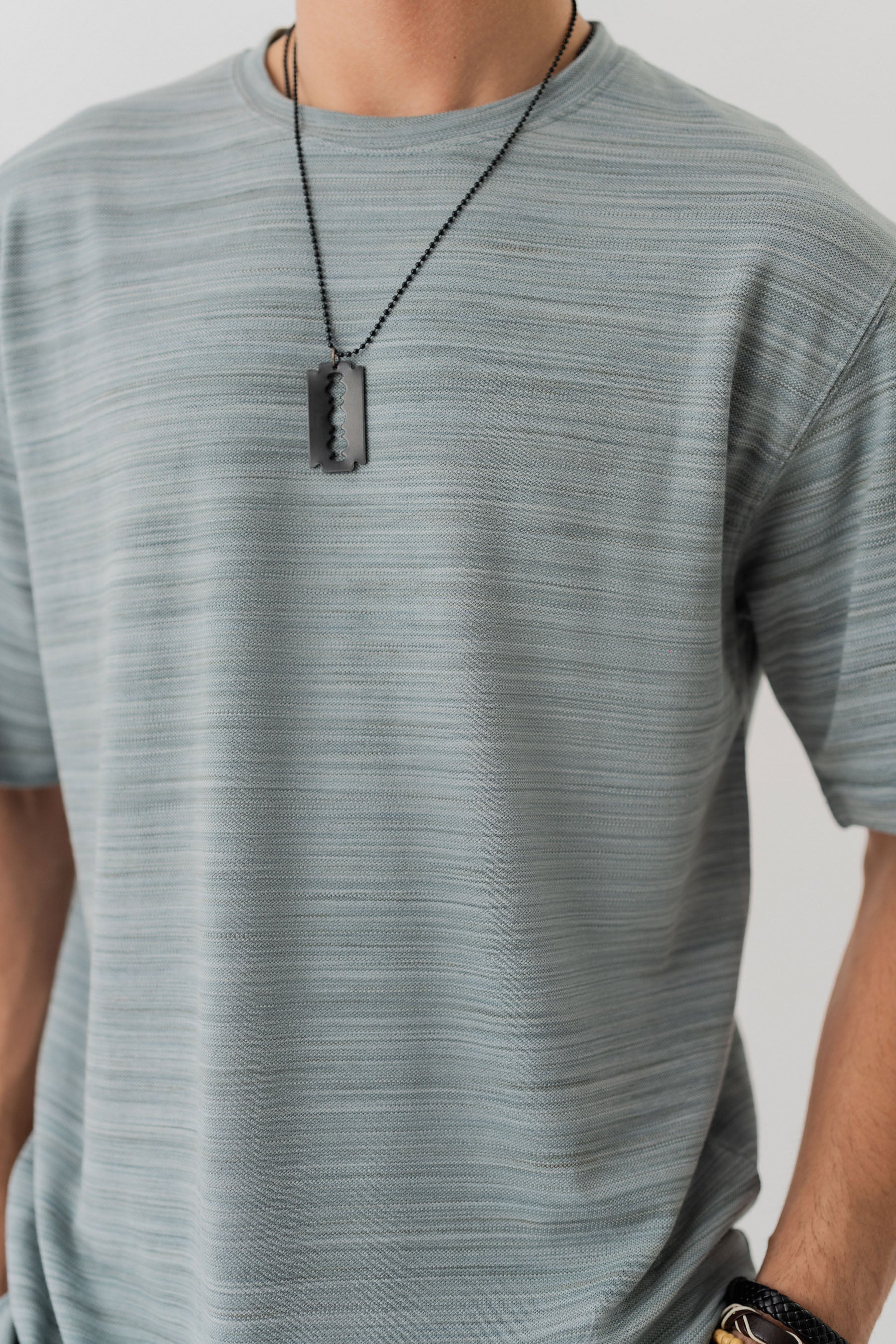 DIRTY TURQOISE REGULAR FIT JACQUARD T-SHIRT - Hustle N Holla
