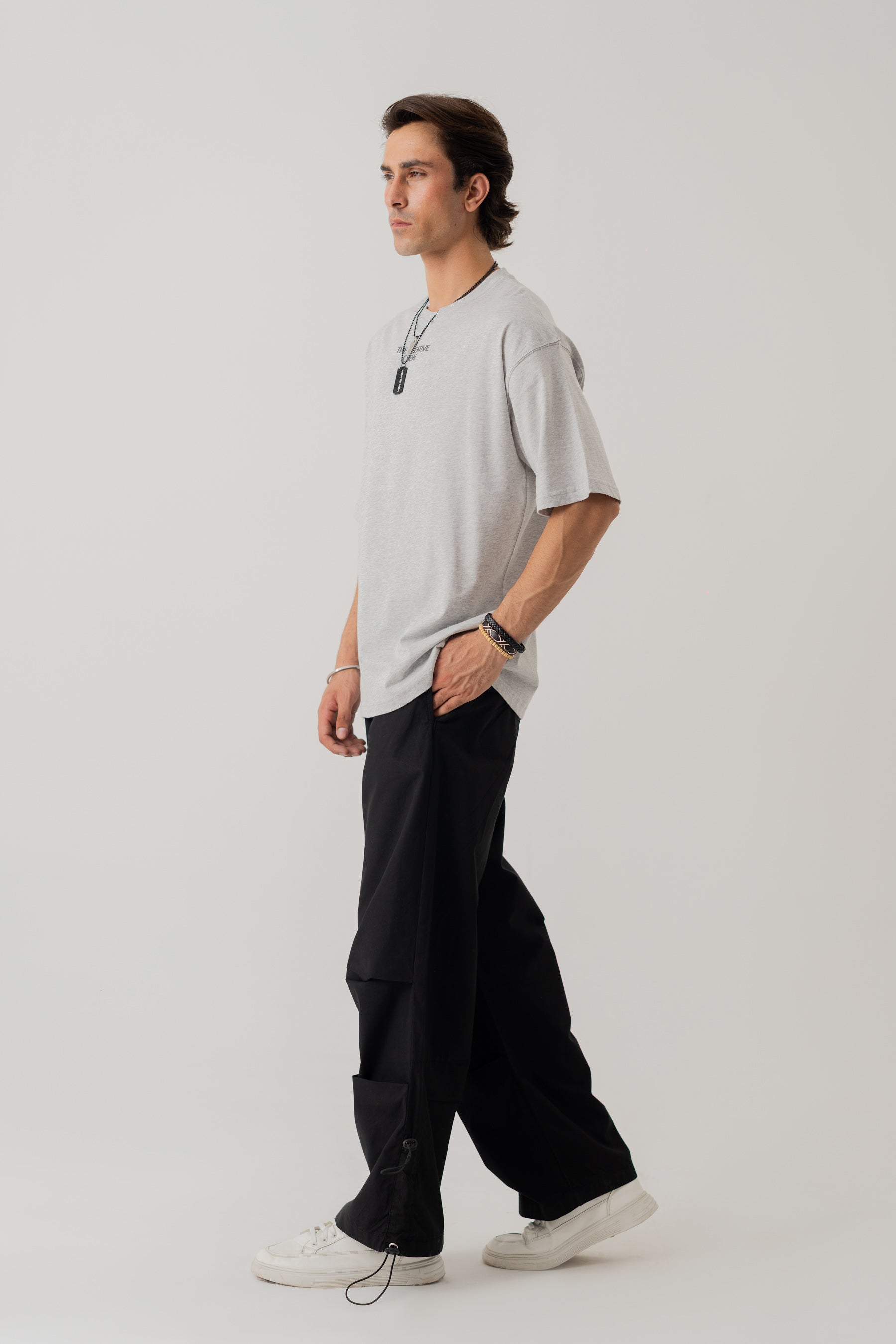 Grey Loose Fit Graphic T-Shirt - Hustle N Holla