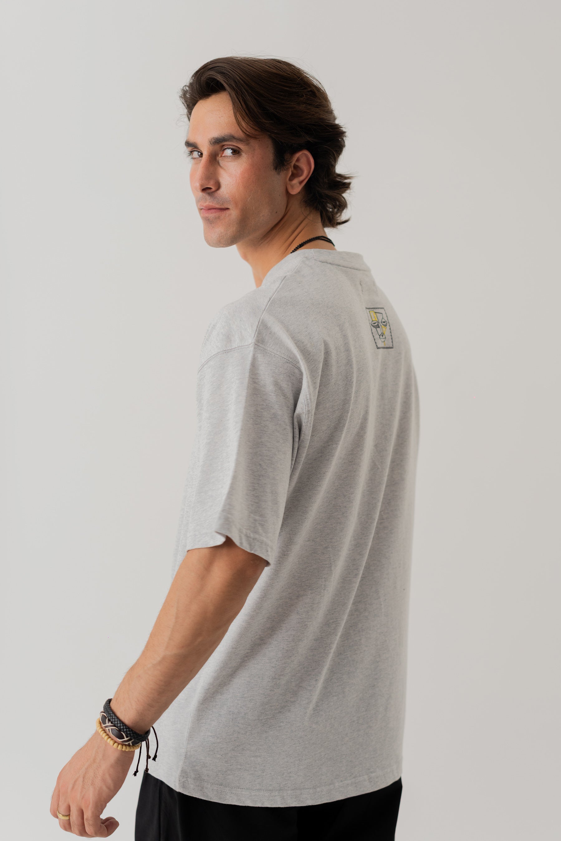 Grey Loose Fit Graphic T-Shirt - Hustle N Holla