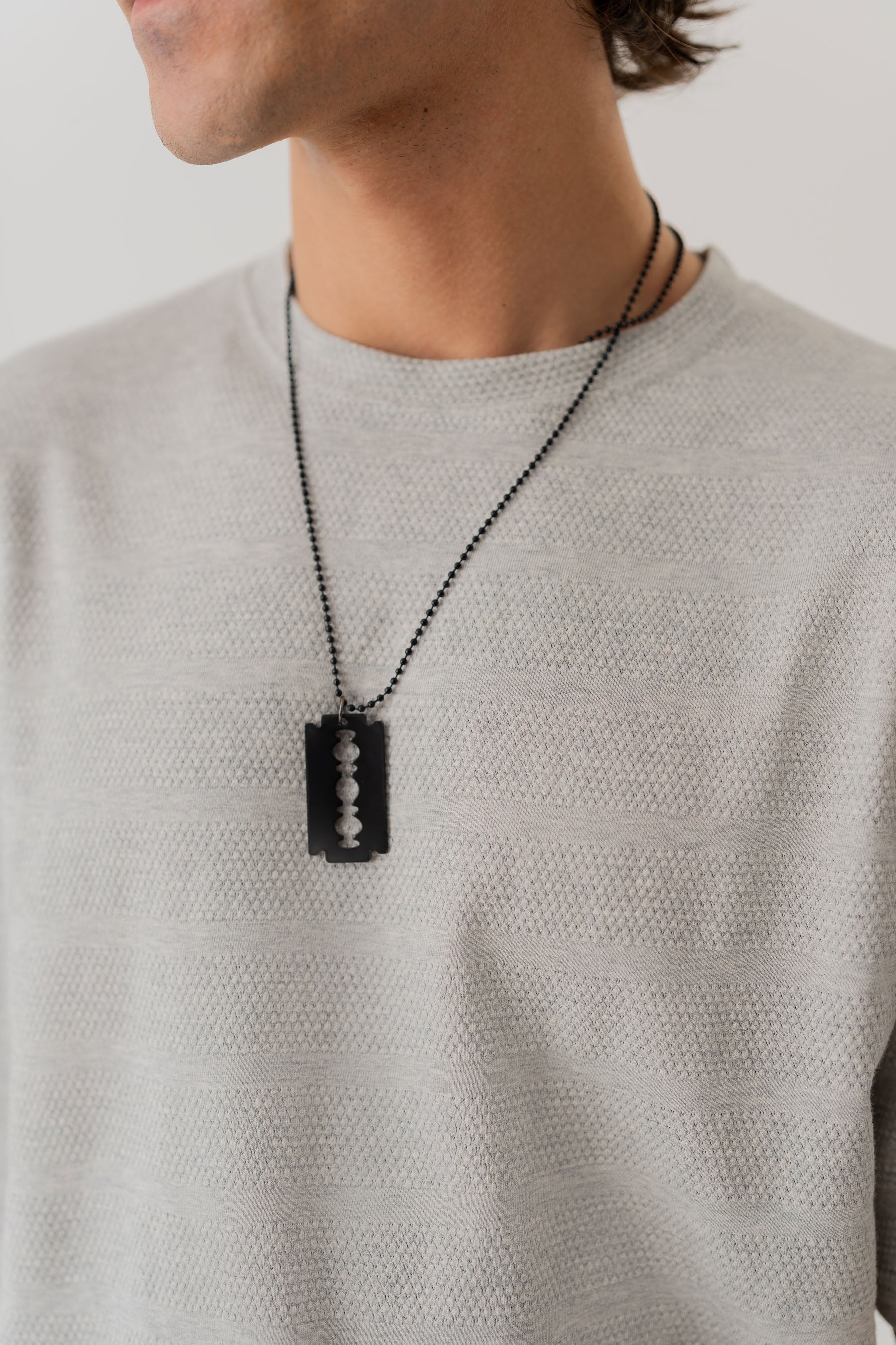 Light Grey Regular Fit Textured T-Shirt - Hustle N Holla