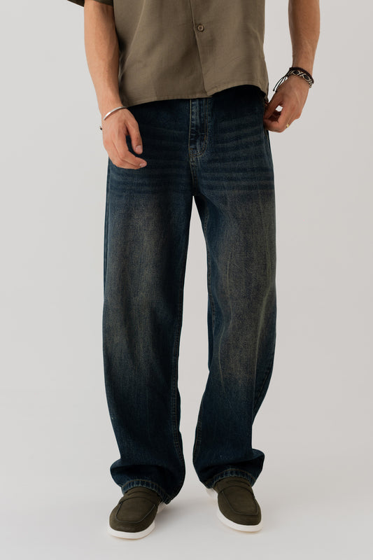 VINTAGE WASH LOOSE FIT JEANS - Hustle N Holla