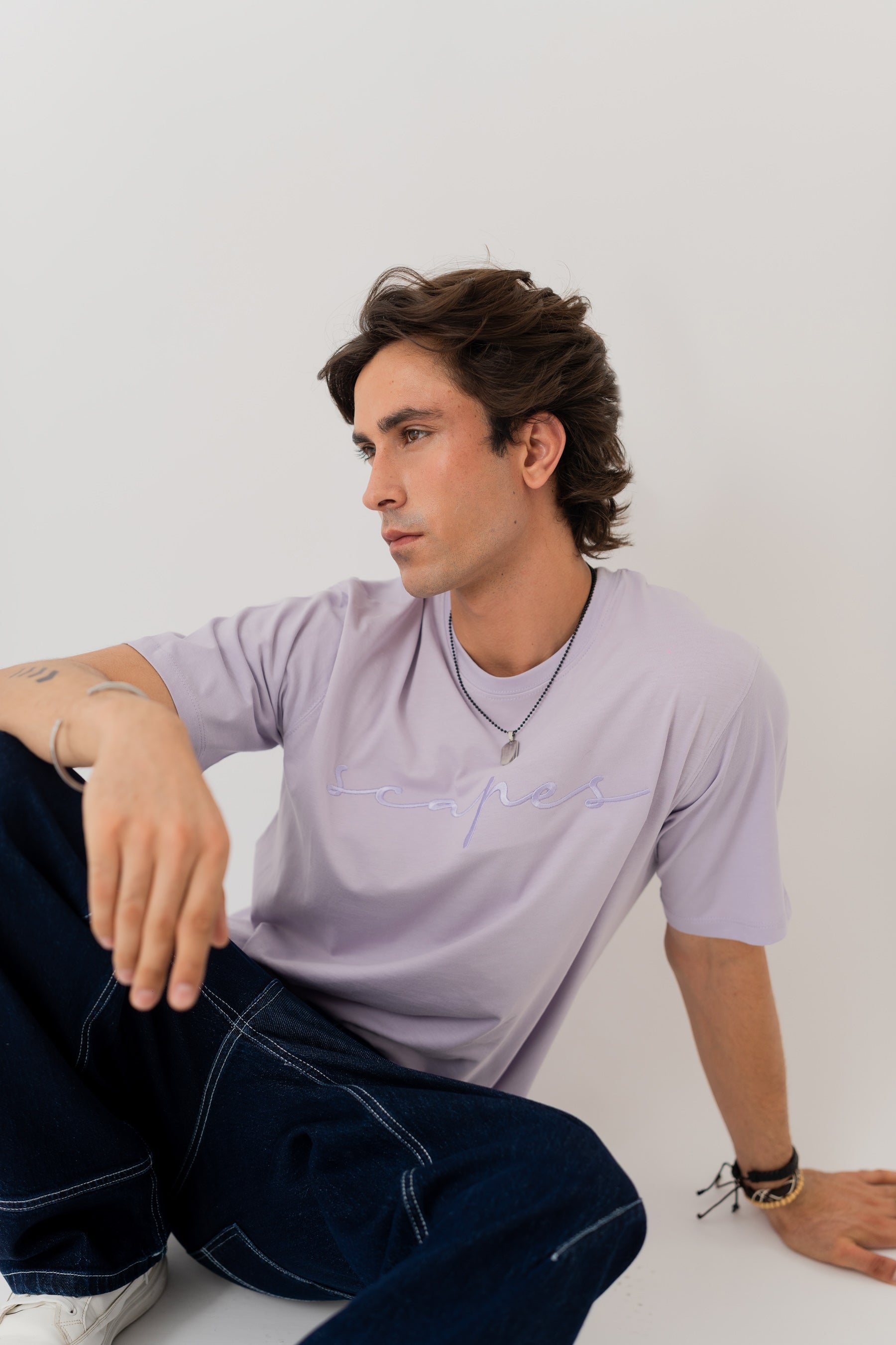 LILAC REGULAR FIT EMBROIDERED MINOR FAULT T-SHIRT - Hustle N Holla