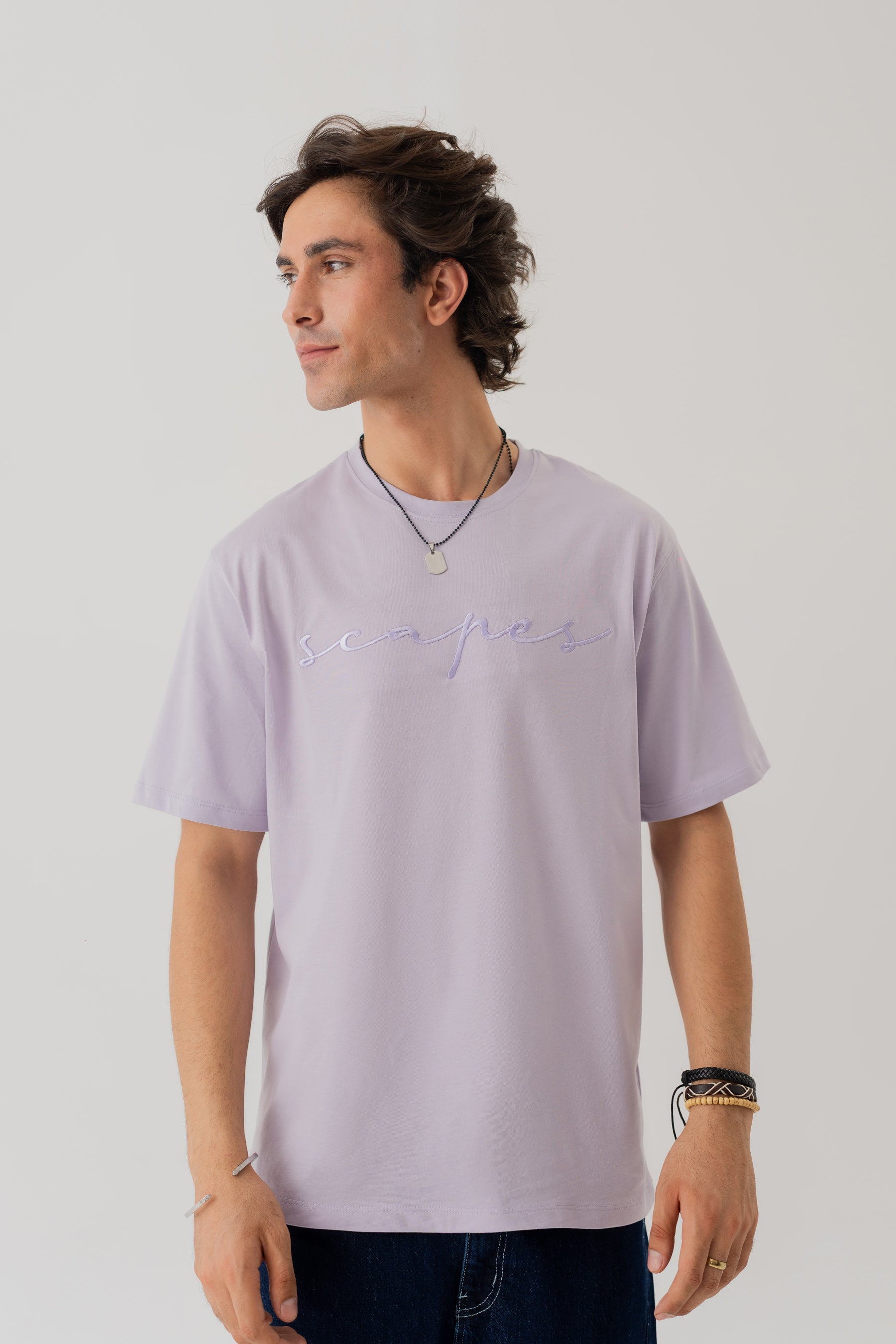 LILAC REGULAR FIT EMBROIDERED MINOR FAULT T-SHIRT - Hustle N Holla