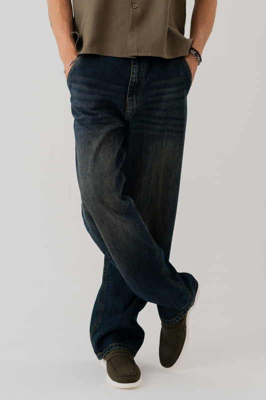 VINTAGE WASH LOOSE FIT JEANS - Hustle N Holla