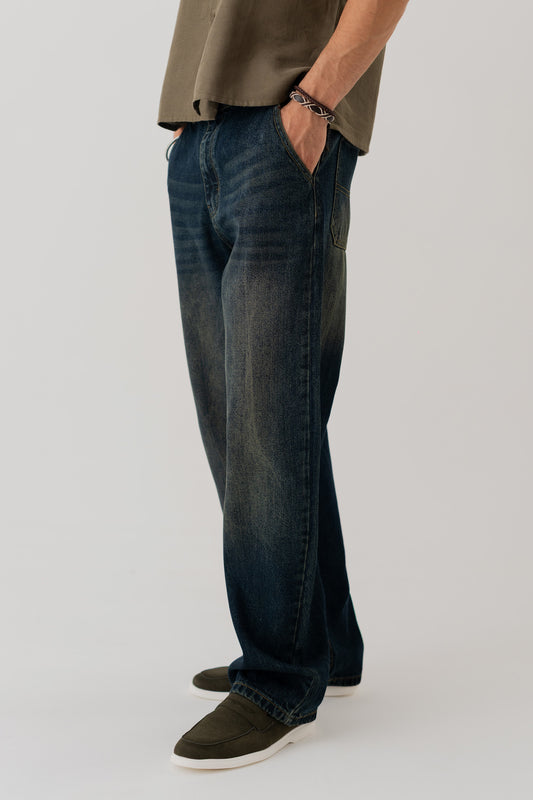 VINTAGE WASH LOOSE FIT JEANS - Hustle N Holla