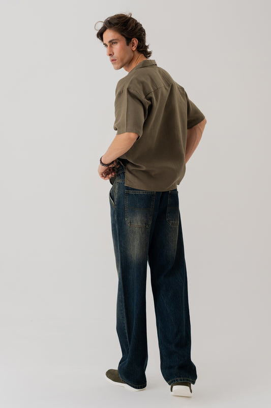 VINTAGE WASH LOOSE FIT JEANS - Hustle N Holla