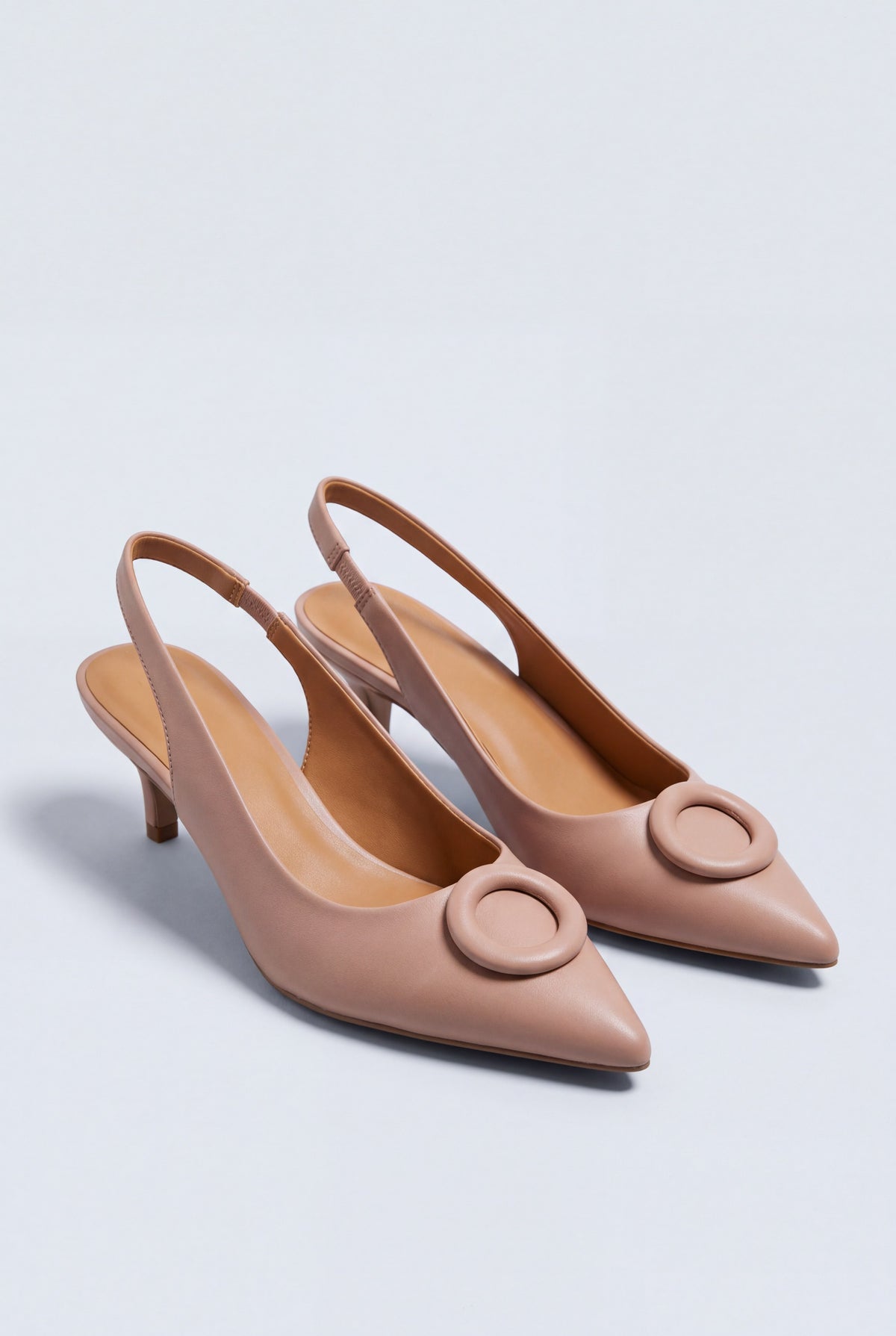Taupe Slingback Heels - Hustle N Holla