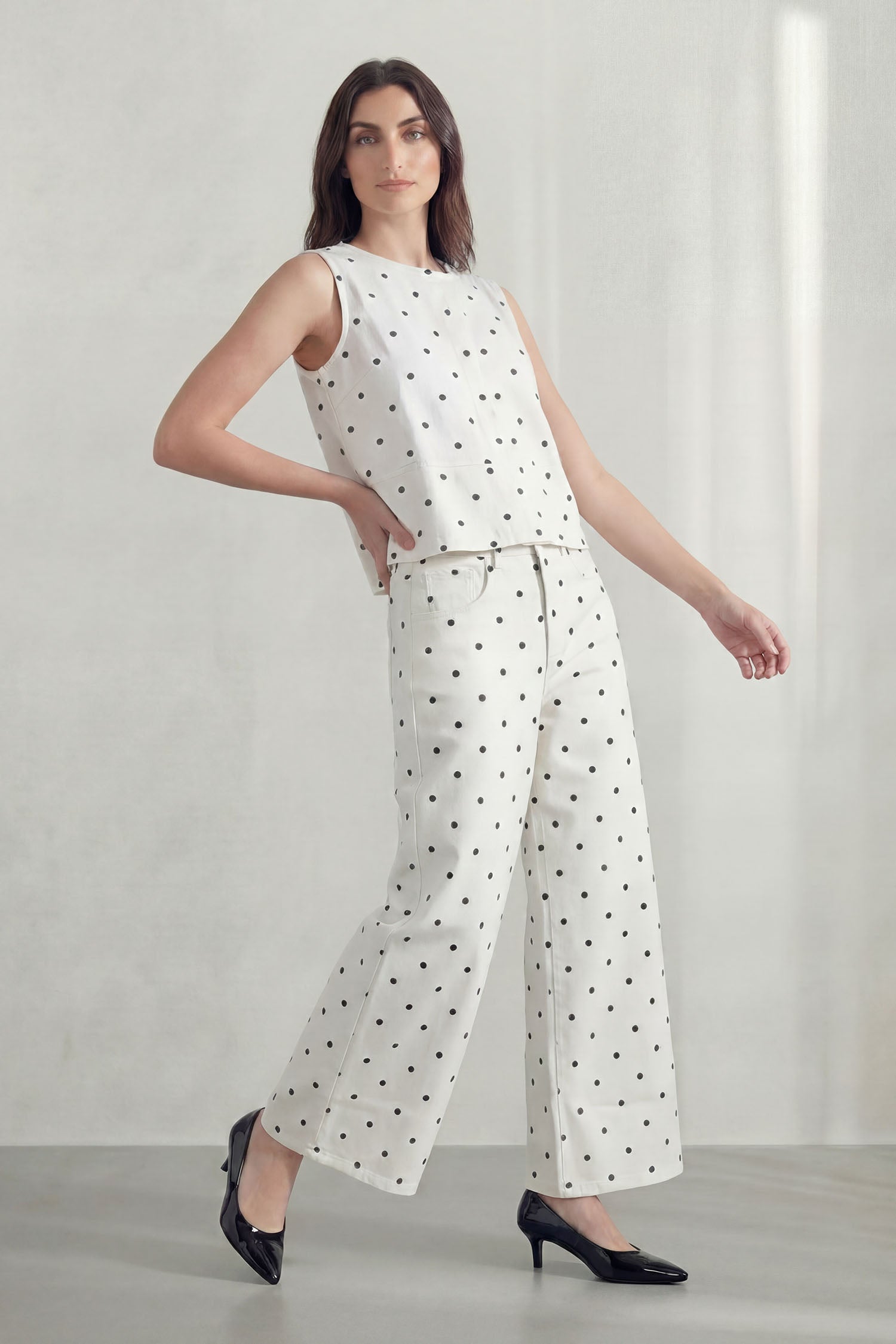 White Relaxed Fit Printed Denim Vest - Hustle N Holla