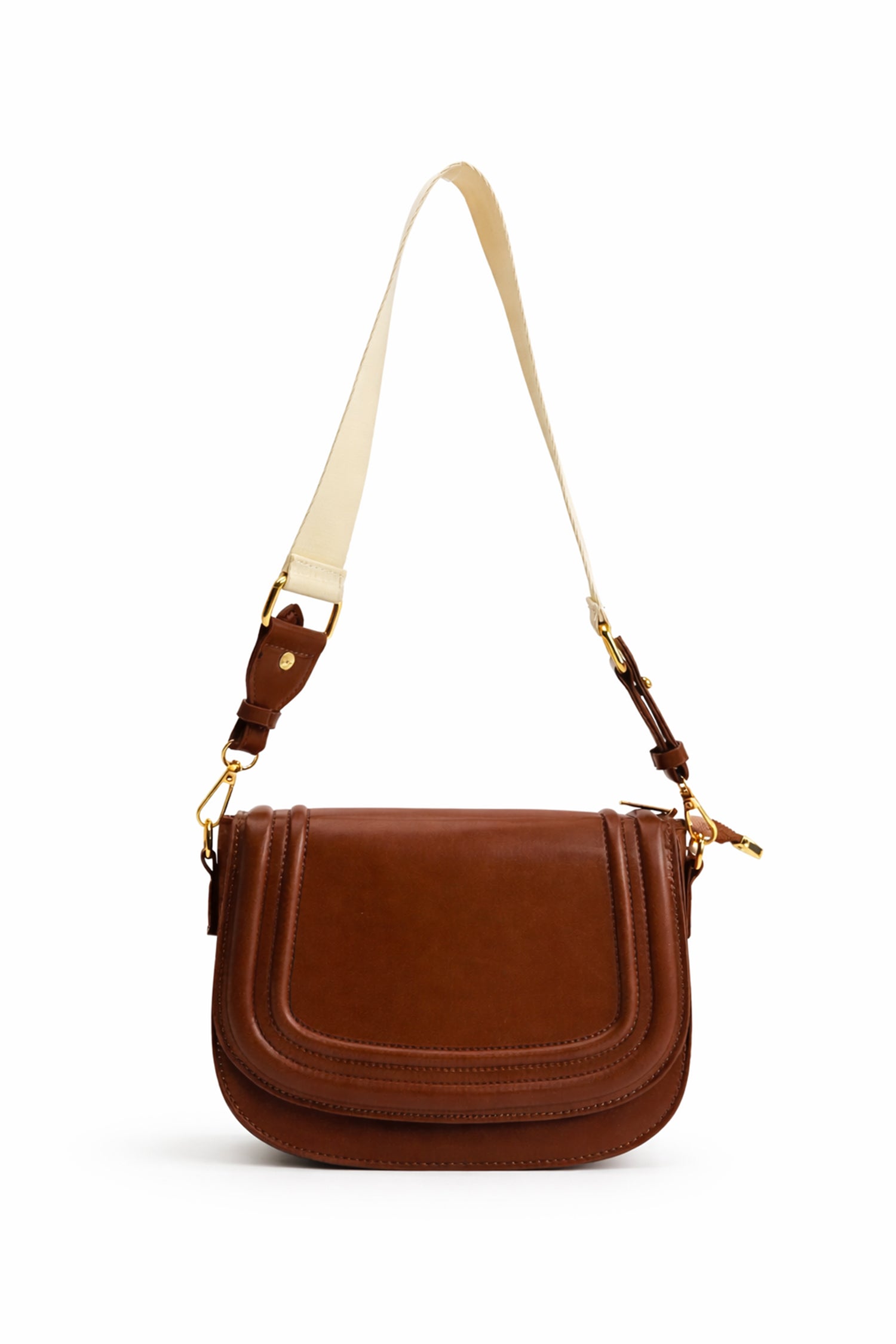 Tan Classic Saddle Style Bag