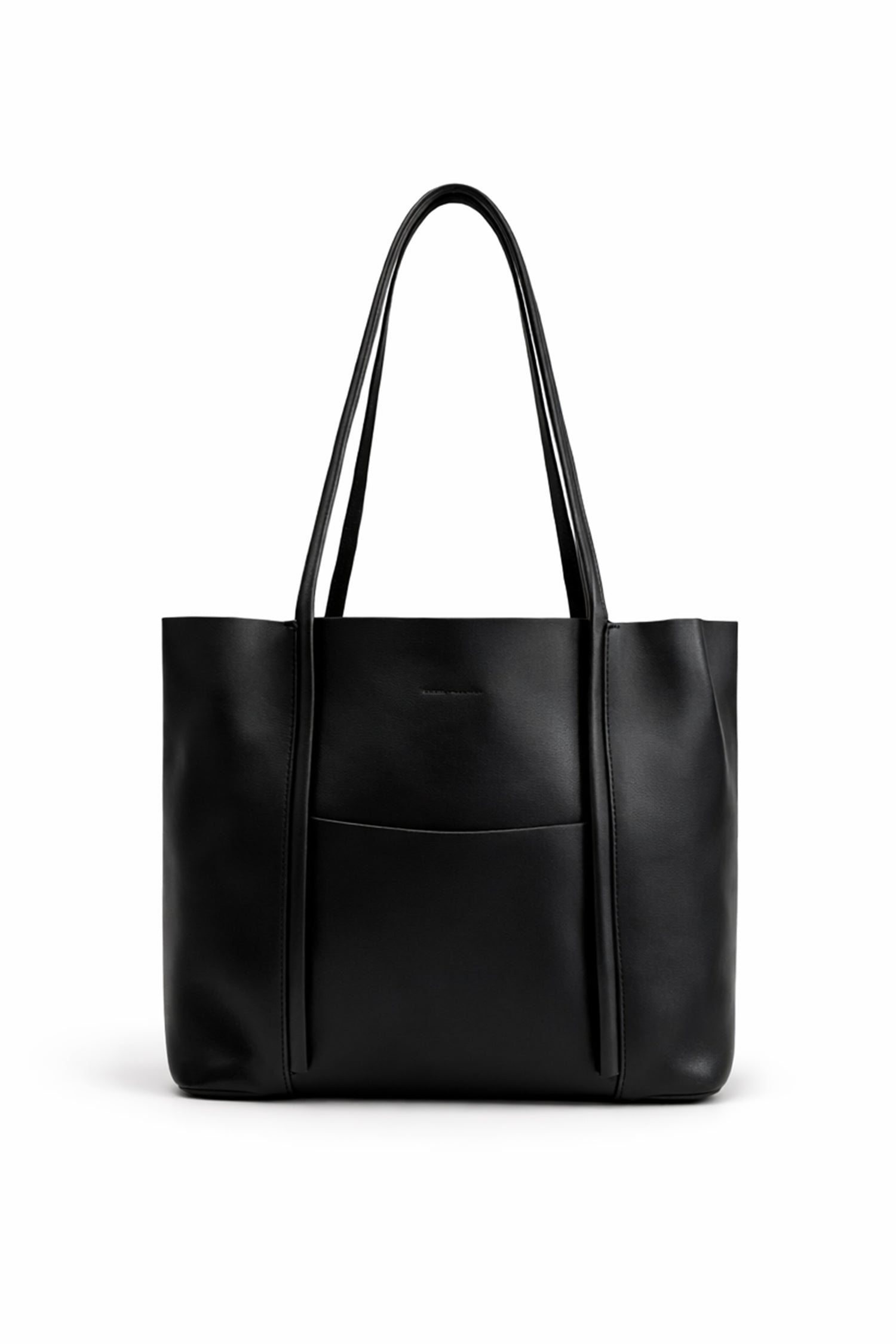 Black Minimalist Structured Tote Bag - Hustle N Holla