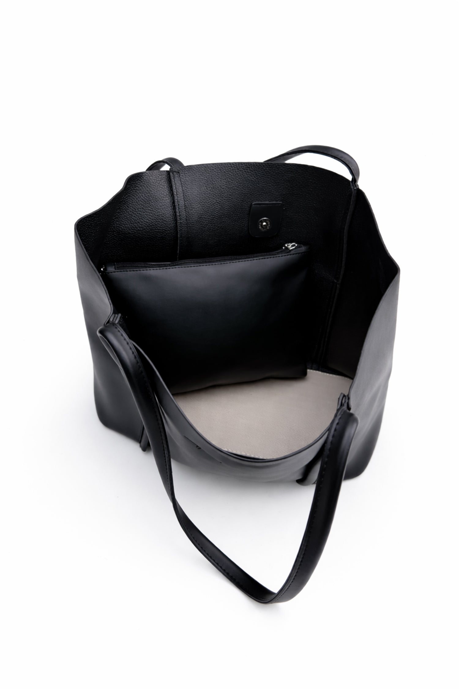 Black Minimalist Structured Tote Bag - Hustle N Holla