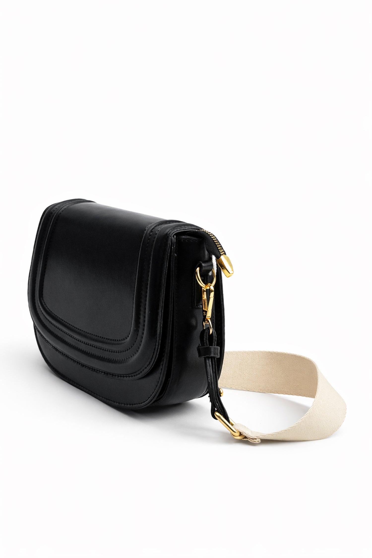 Black Crossbody Structured Shoulder Bag - Hustle N Holla