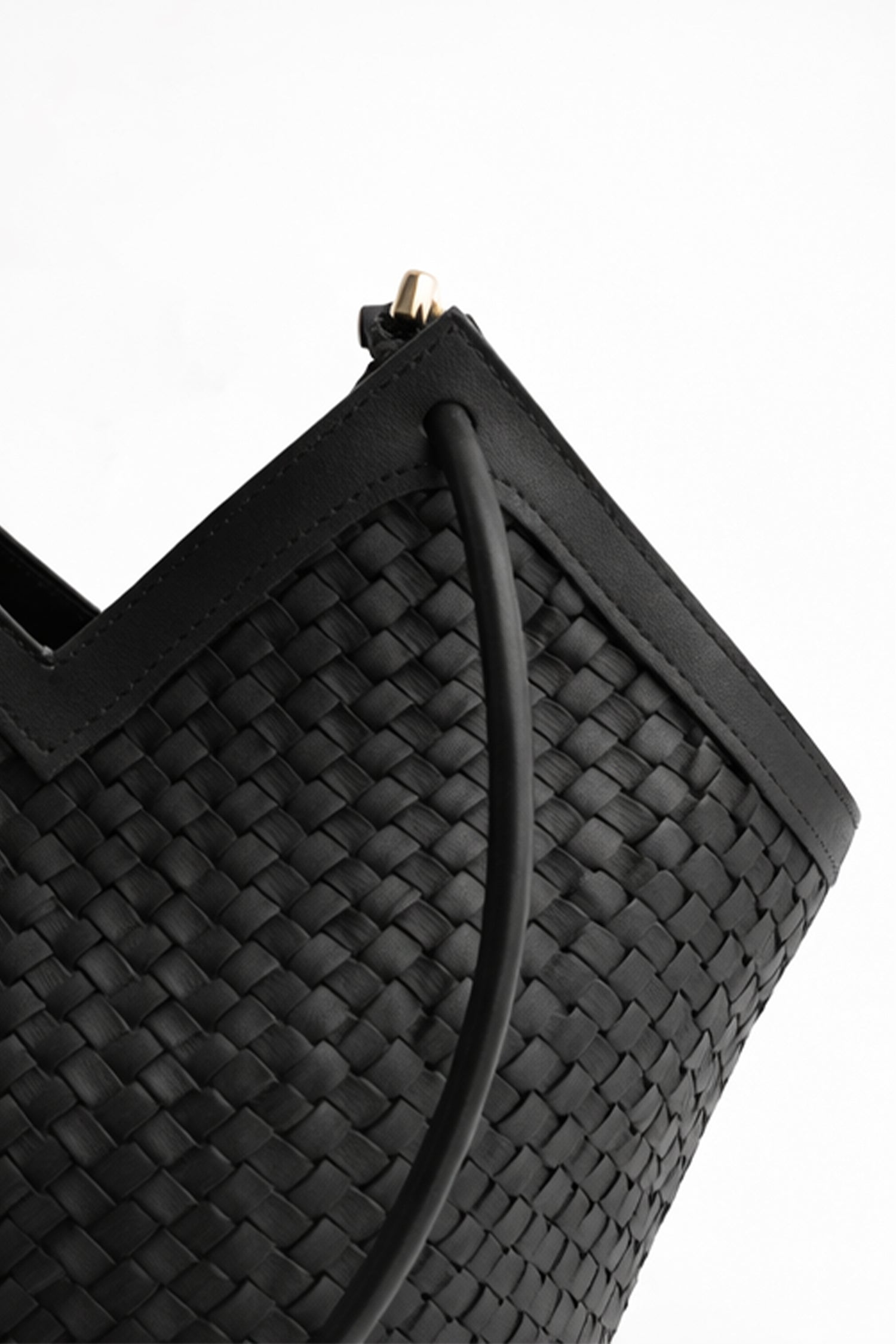Black Woven Structured Tote Bag - Hustle N Holla