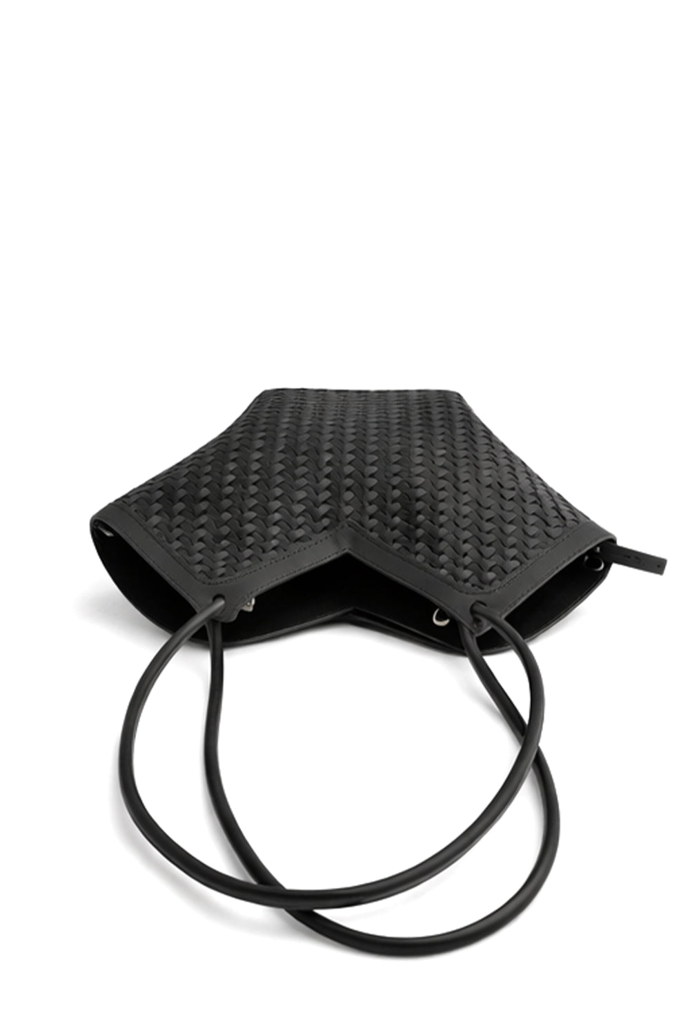 Black Woven Structured Tote Bag - Hustle N Holla
