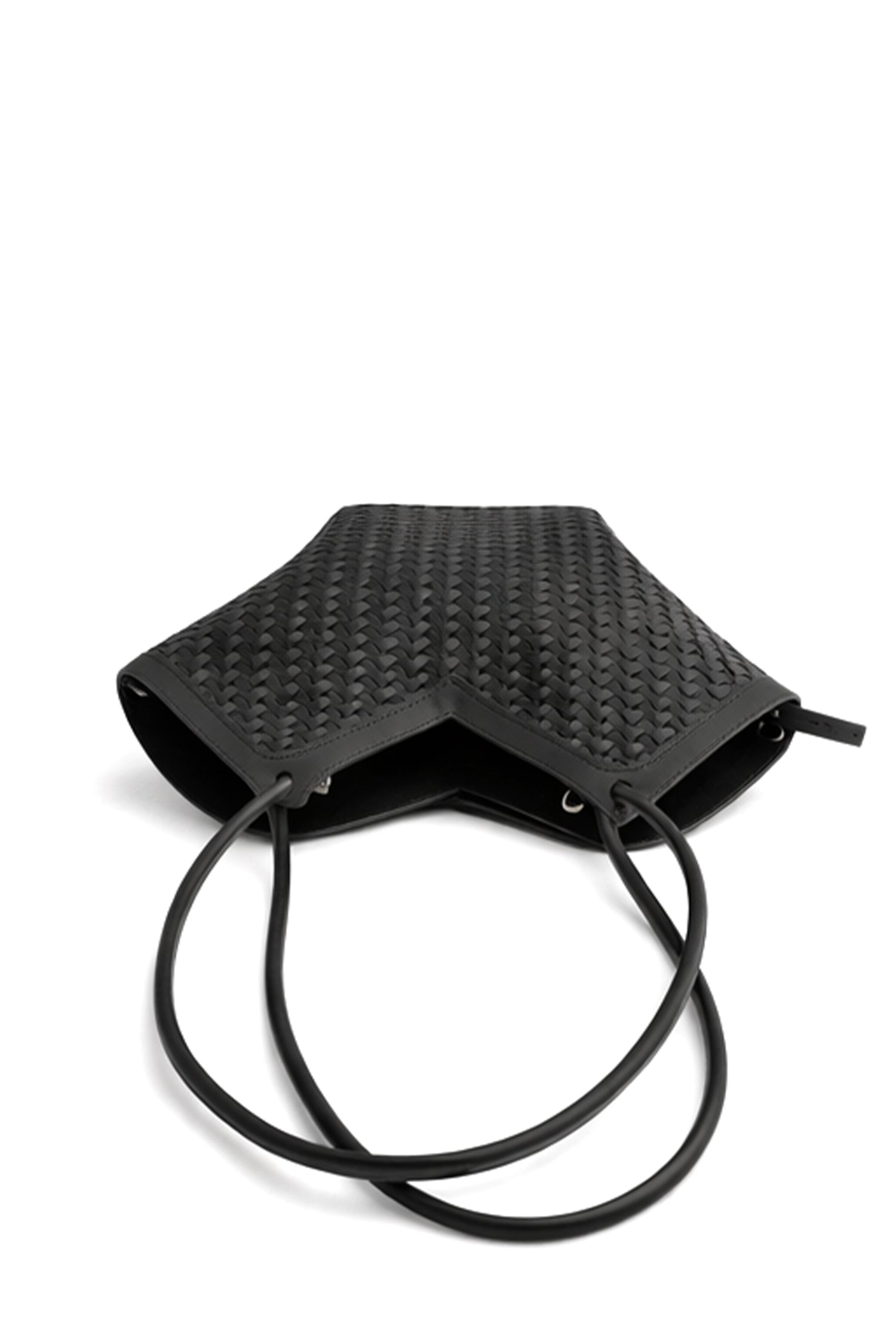 Black Woven Structured Tote Bag - Hustle N Holla