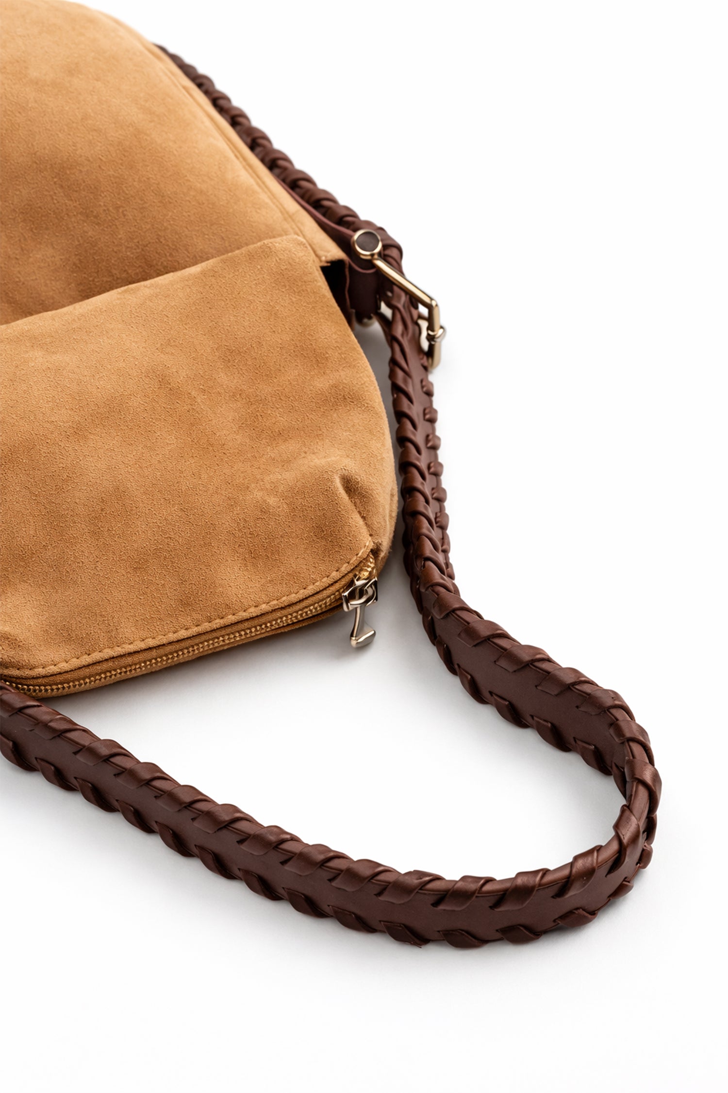 Cream Slouchy Bucket Bag with Matching Pouch