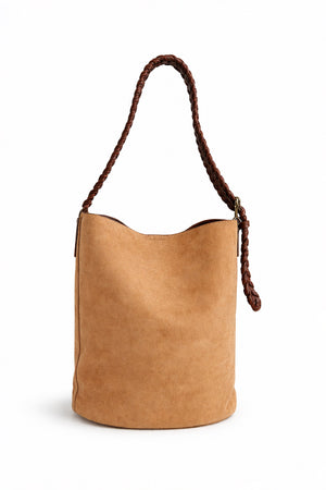 Cream Slouchy Bucket Bag With Matching Pouch - Hustle N Holla