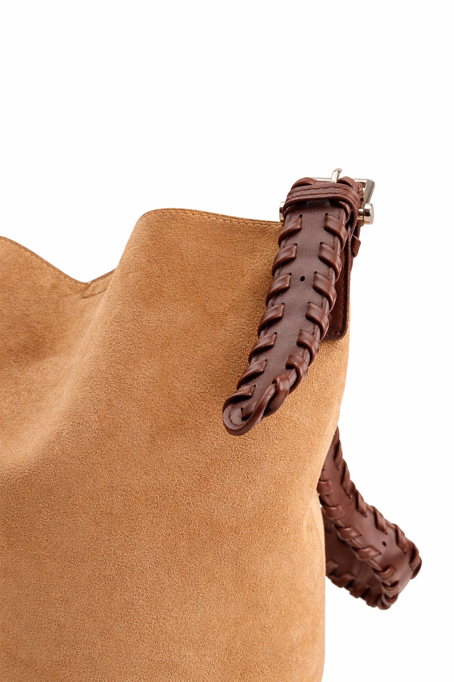 Cream Slouchy Bucket Bag with Matching Pouch - Hustle N Holla