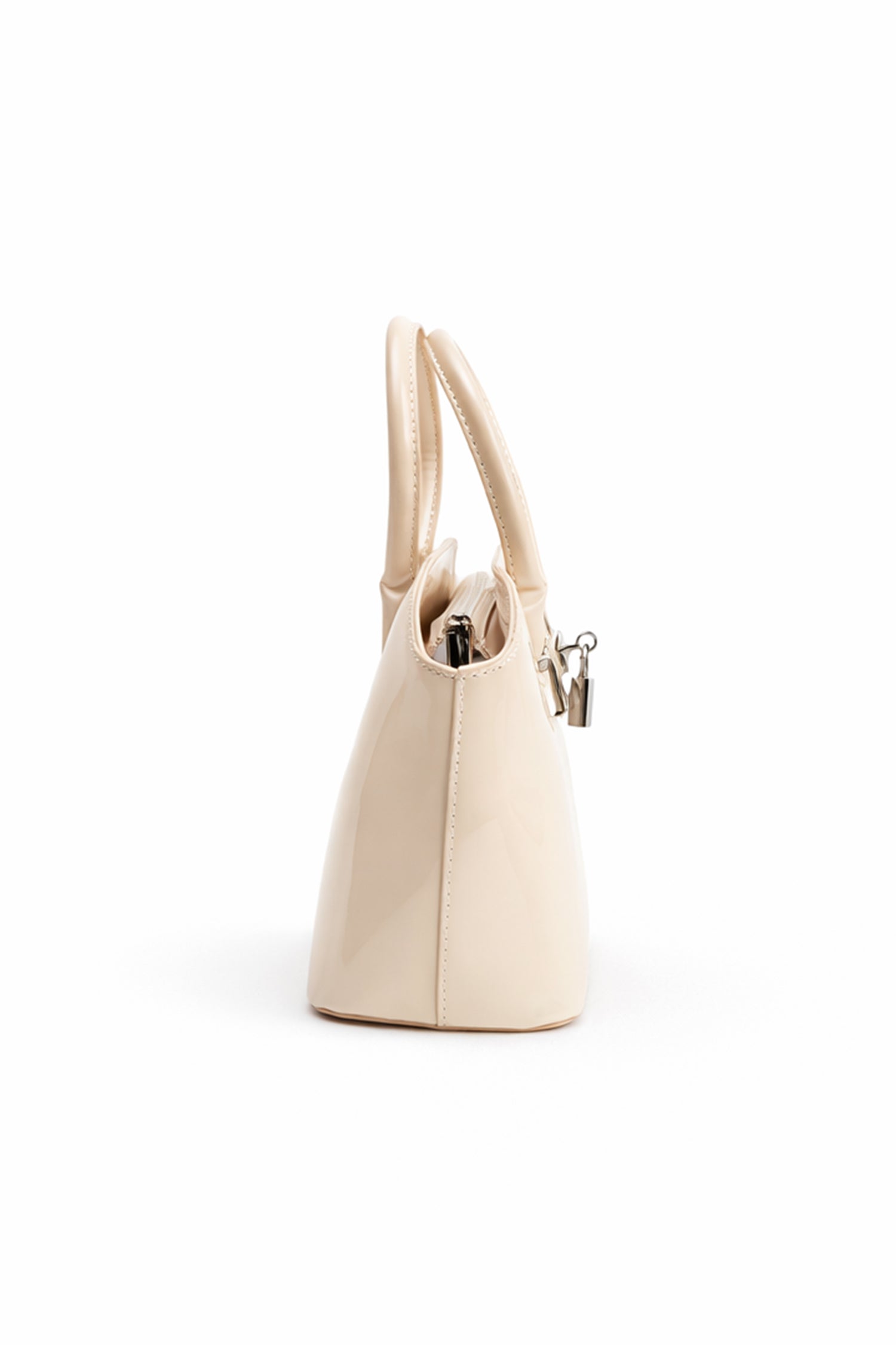 Beige Mini Top Handle Satchel Bag - Hustle N Holla