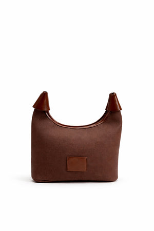 Coffee Curved Shoulder Bag - Hustle N Holla