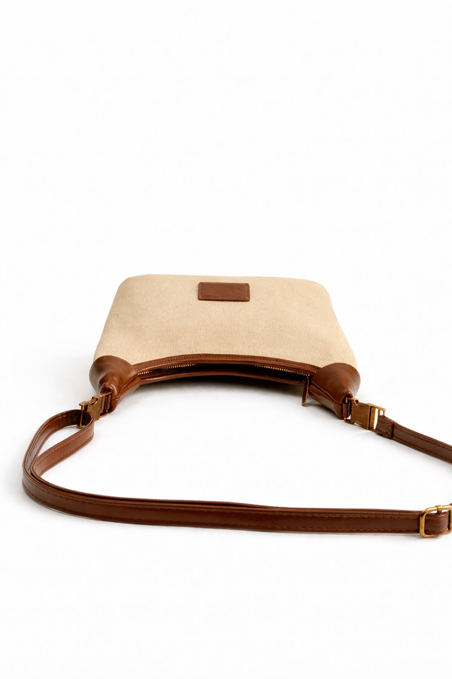 White Curved Shoulder Bag - Hustle N Holla