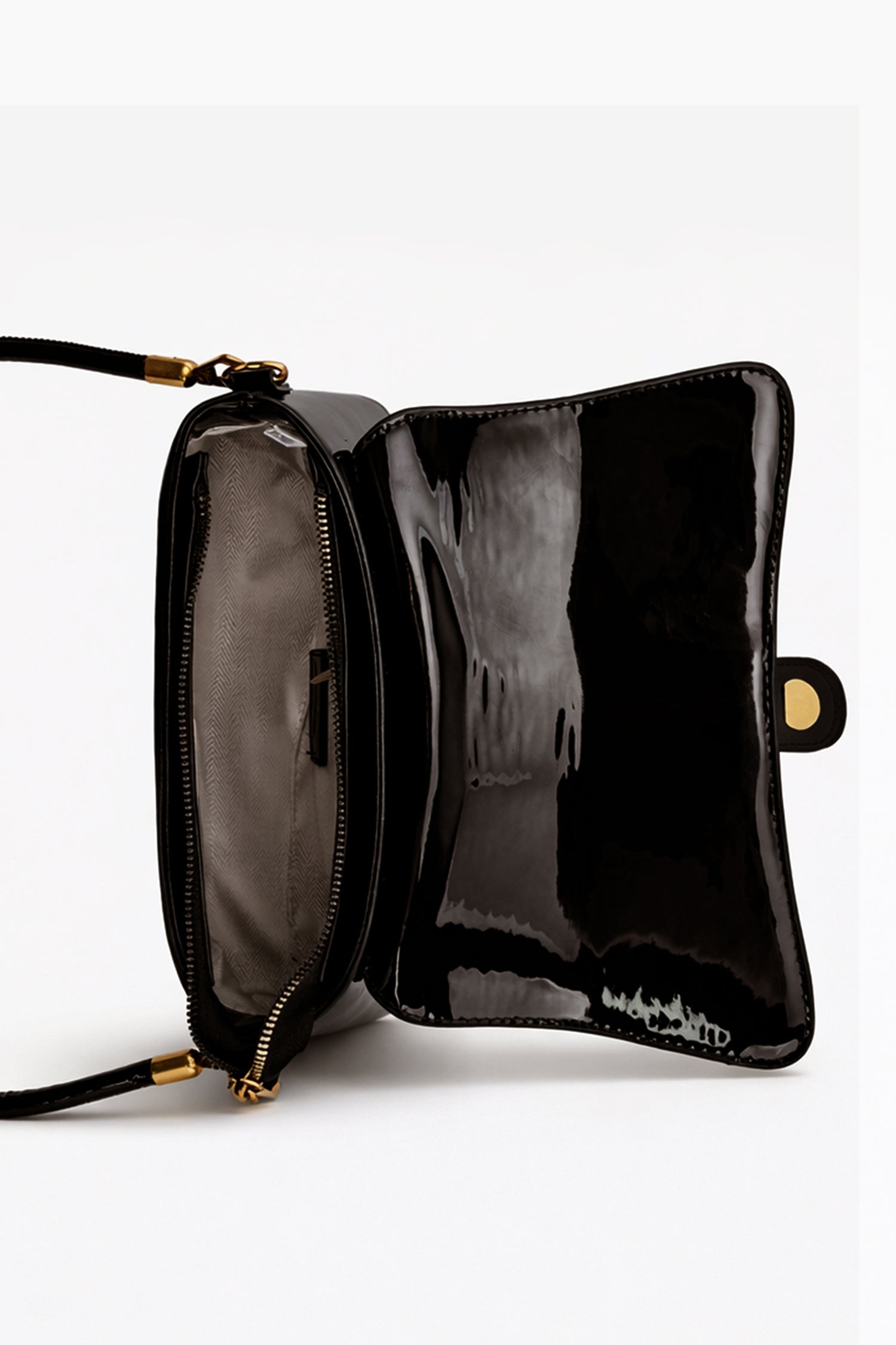 Dark Brown PU Clutch Bag with Strap - Hustle N Holla