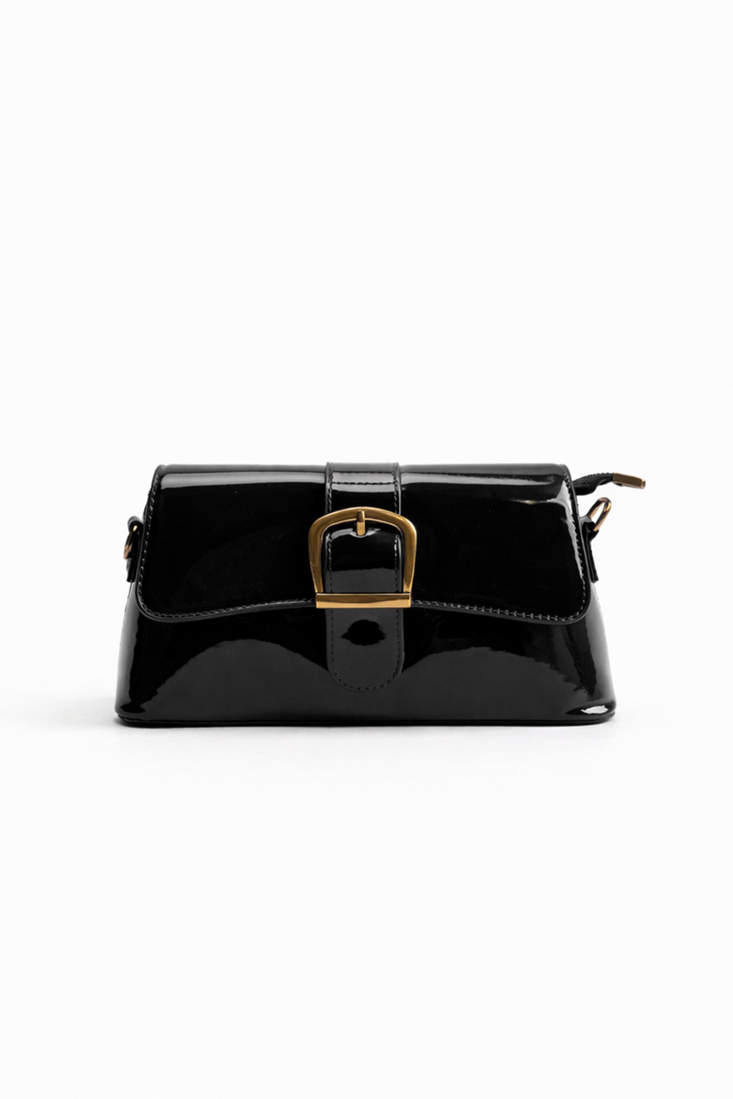 Black PU Clutch Bag with Strap