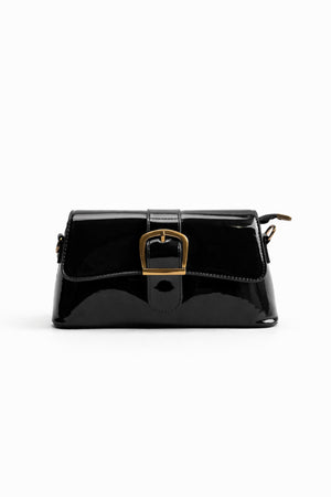 Black Pu Clutch Bag With Strap - Hustle N Holla