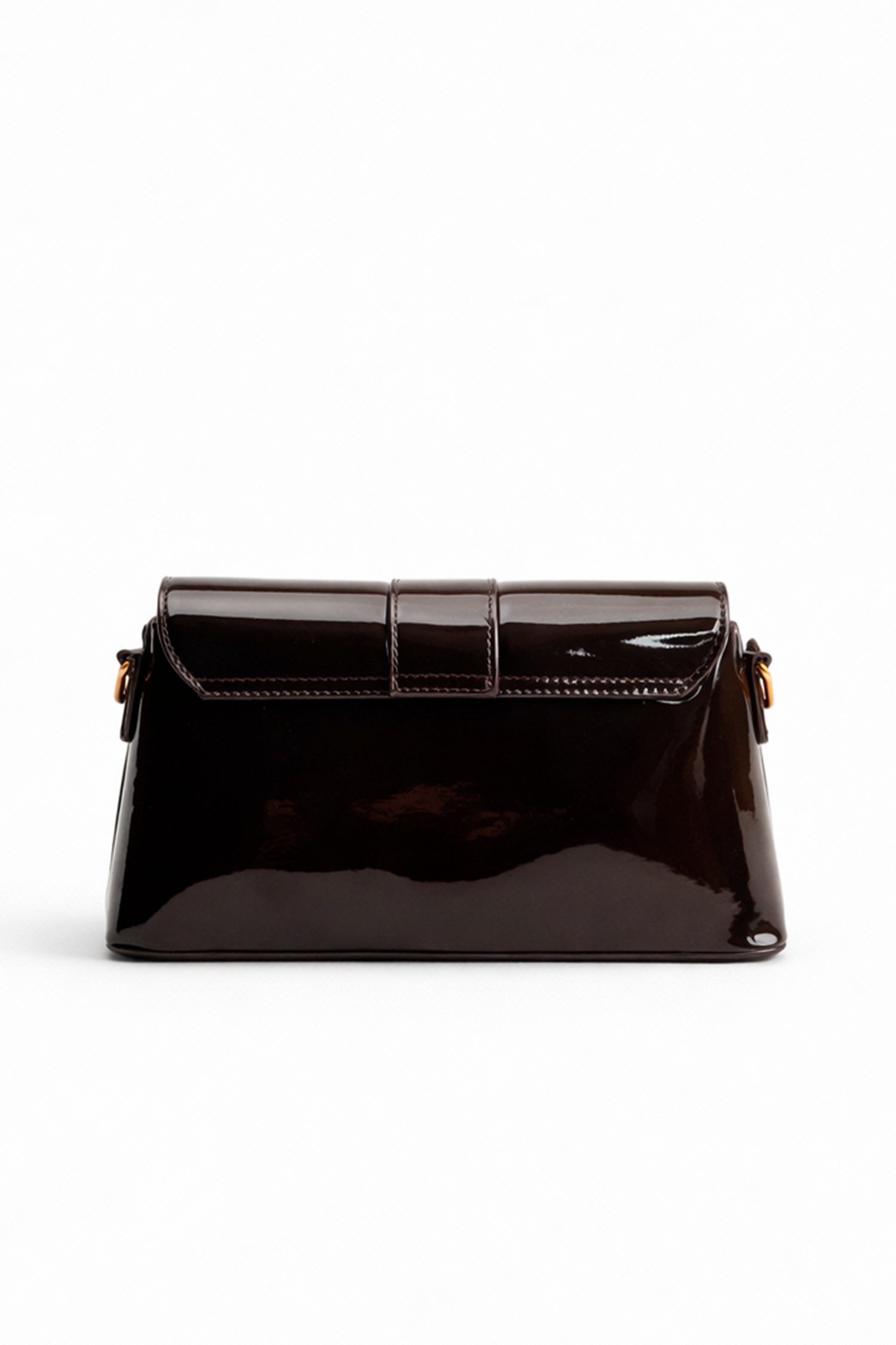 Dark Brown PU Clutch Bag with Strap - Hustle N Holla