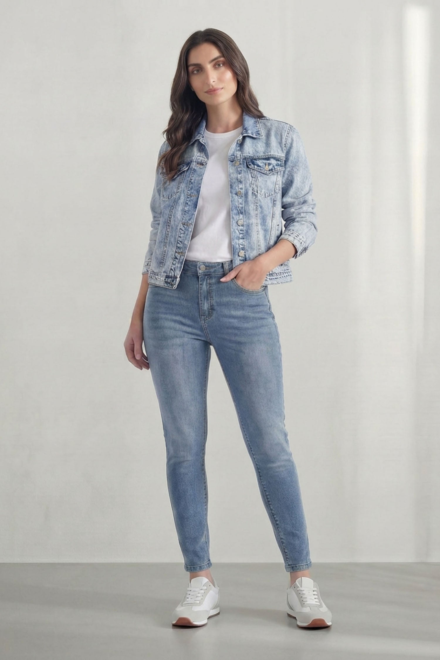 Blue Light Wash Relaxed Fit Denim Jacket - Hustle N Holla