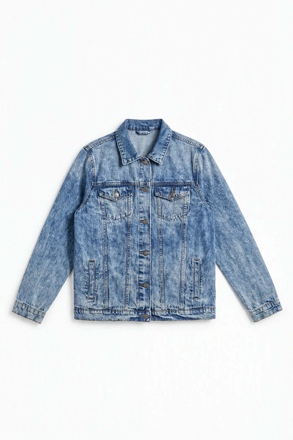Blue Light Wash Relaxed Fit Denim Jacket - Hustle N Holla