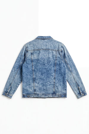 Blue Light Wash Relaxed Fit Denim Jacket - Hustle N Holla