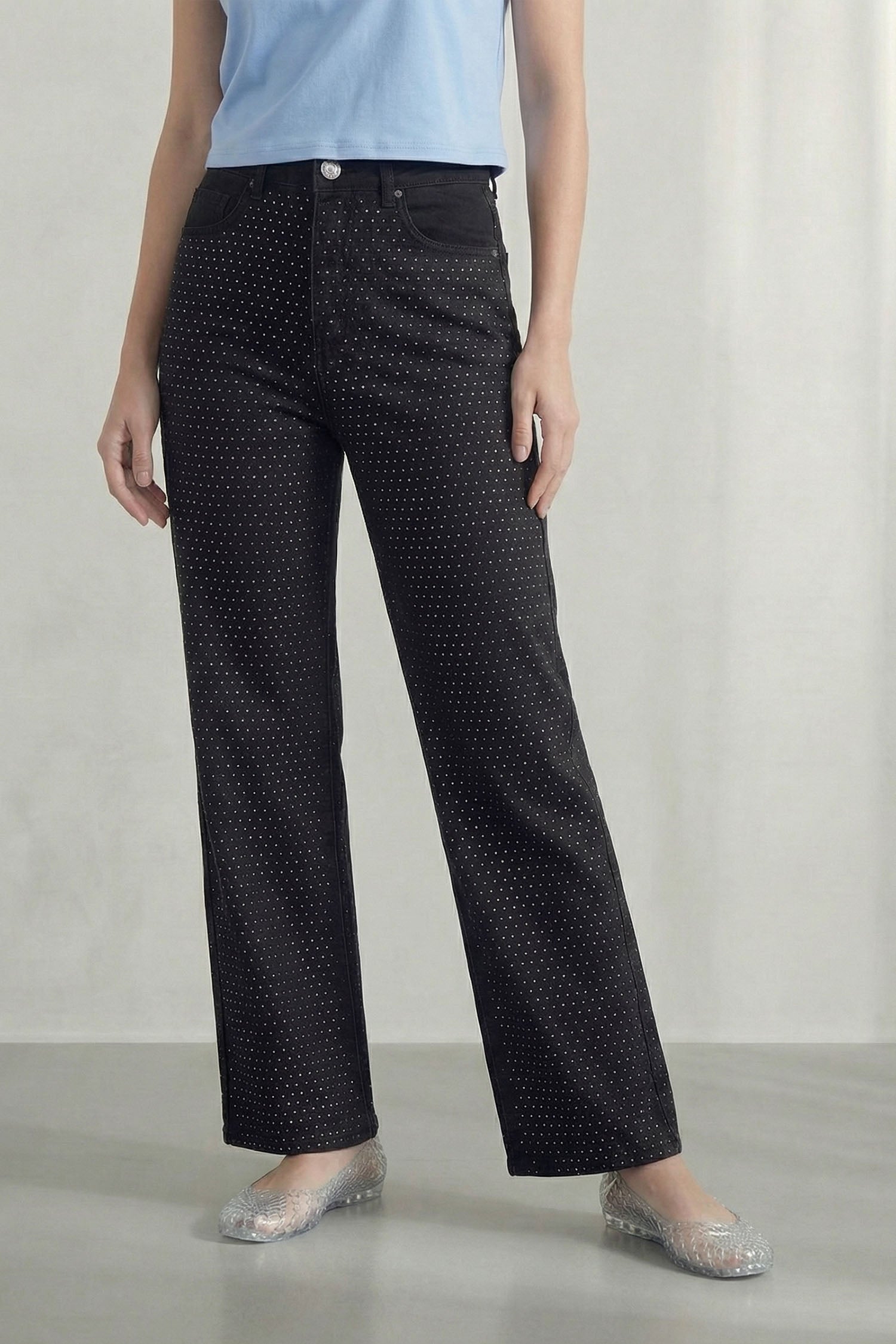 Black Wide Leg Denim Jeans - Hustle N Holla