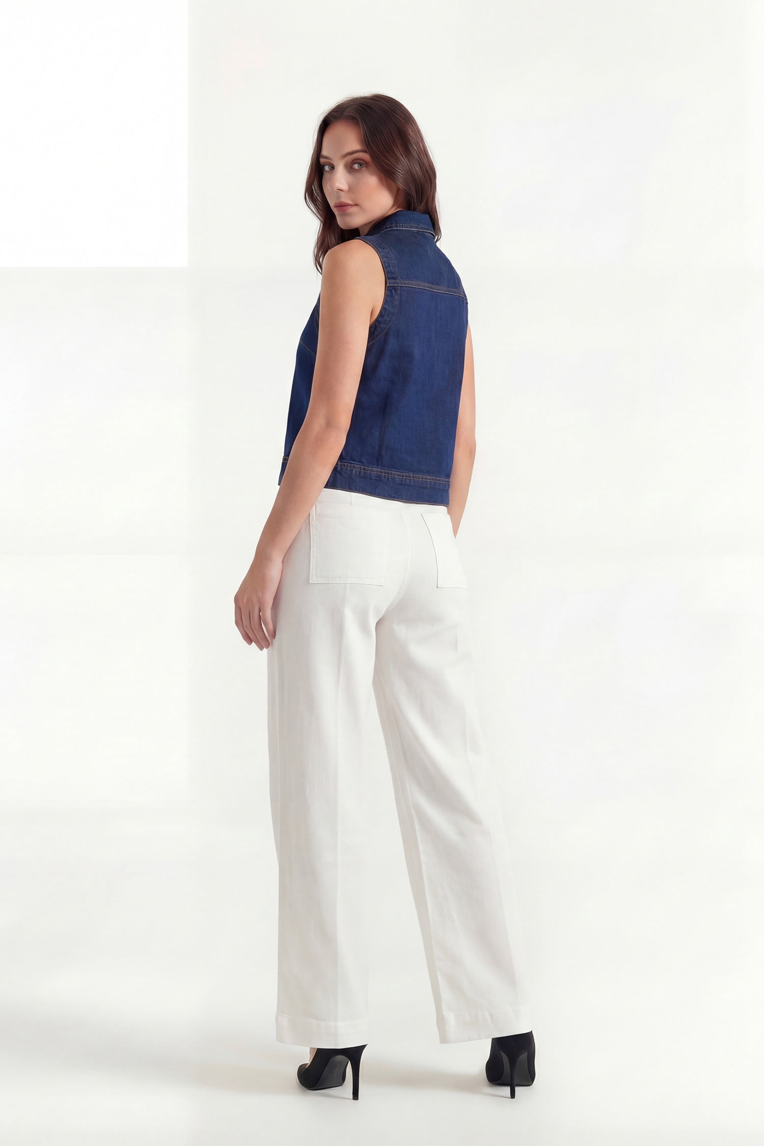 White High Waist Straight Fit Denim Jeans - Hustle N Holla