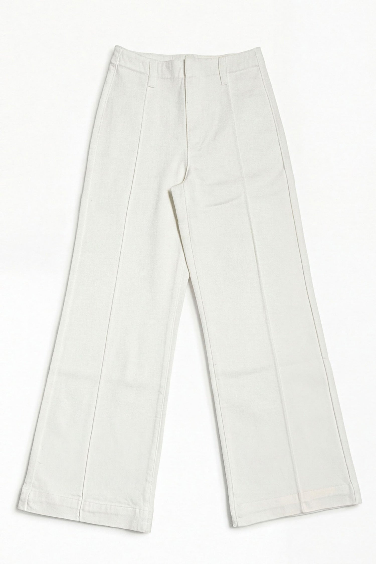 Off White High Rise Tailored Fit Wide Leg Jeans - Hustle N Holla