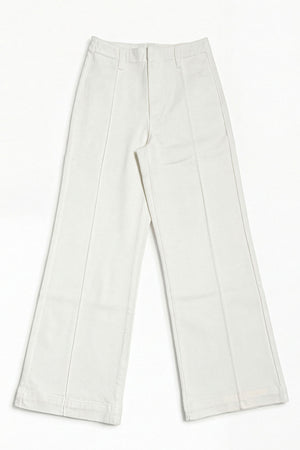 Off White High Rise Tailored Fit Wide Leg Jeans - Hustle N Holla