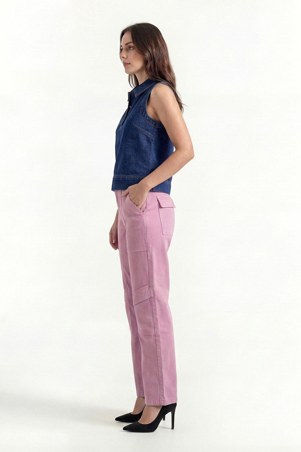 Pink Straight Fit Jeans - Hustle N Holla