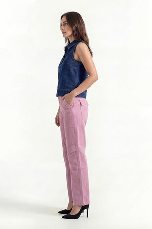 Pink Straight Fit Jeans - Hustle N Holla