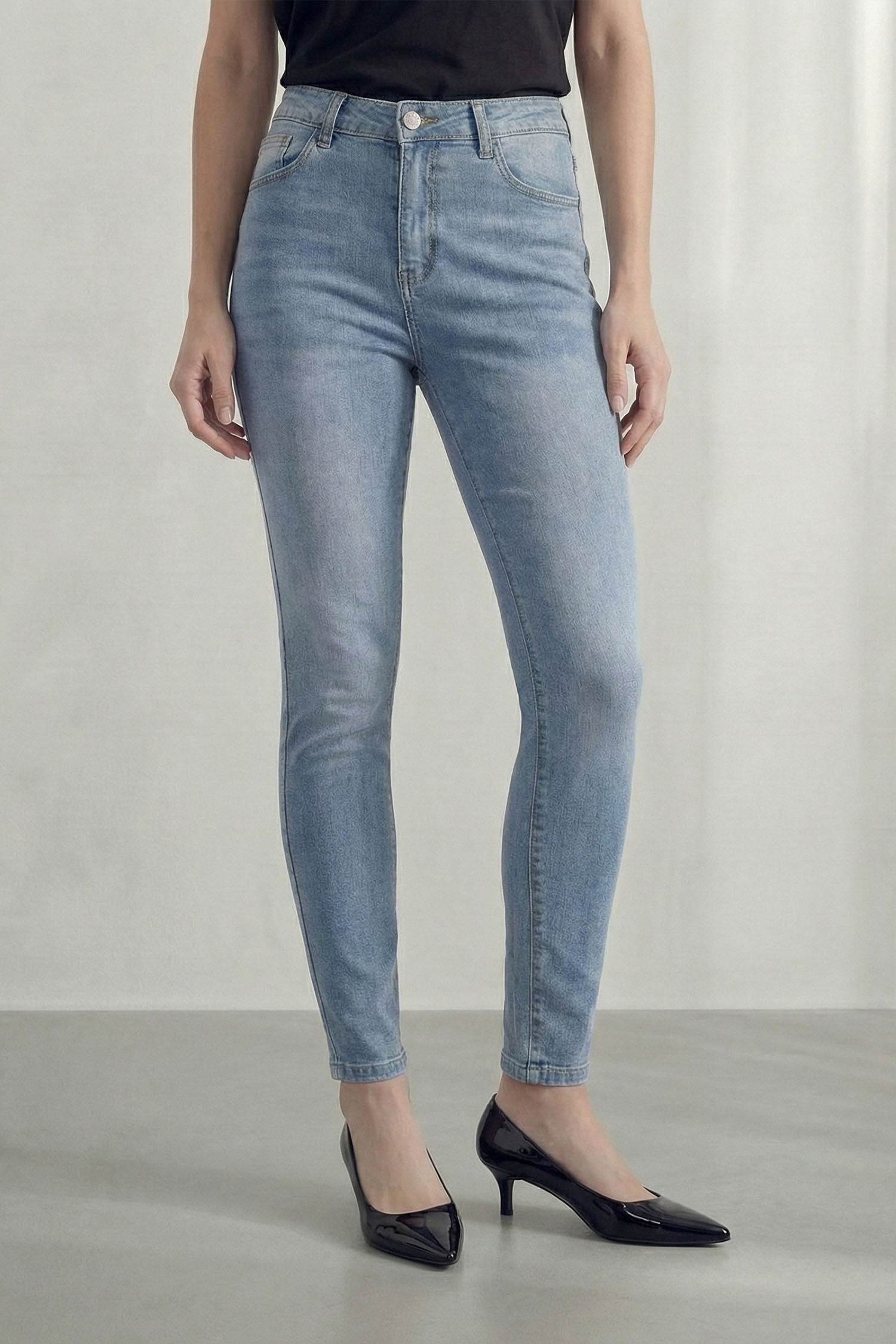 Light Blue High Rise Skinny Jeans - Hustle N Holla