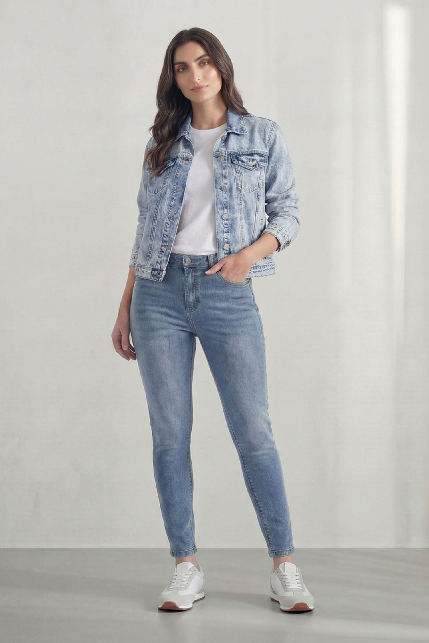 Light Blue High Rise Skinny Jeans - Hustle N Holla