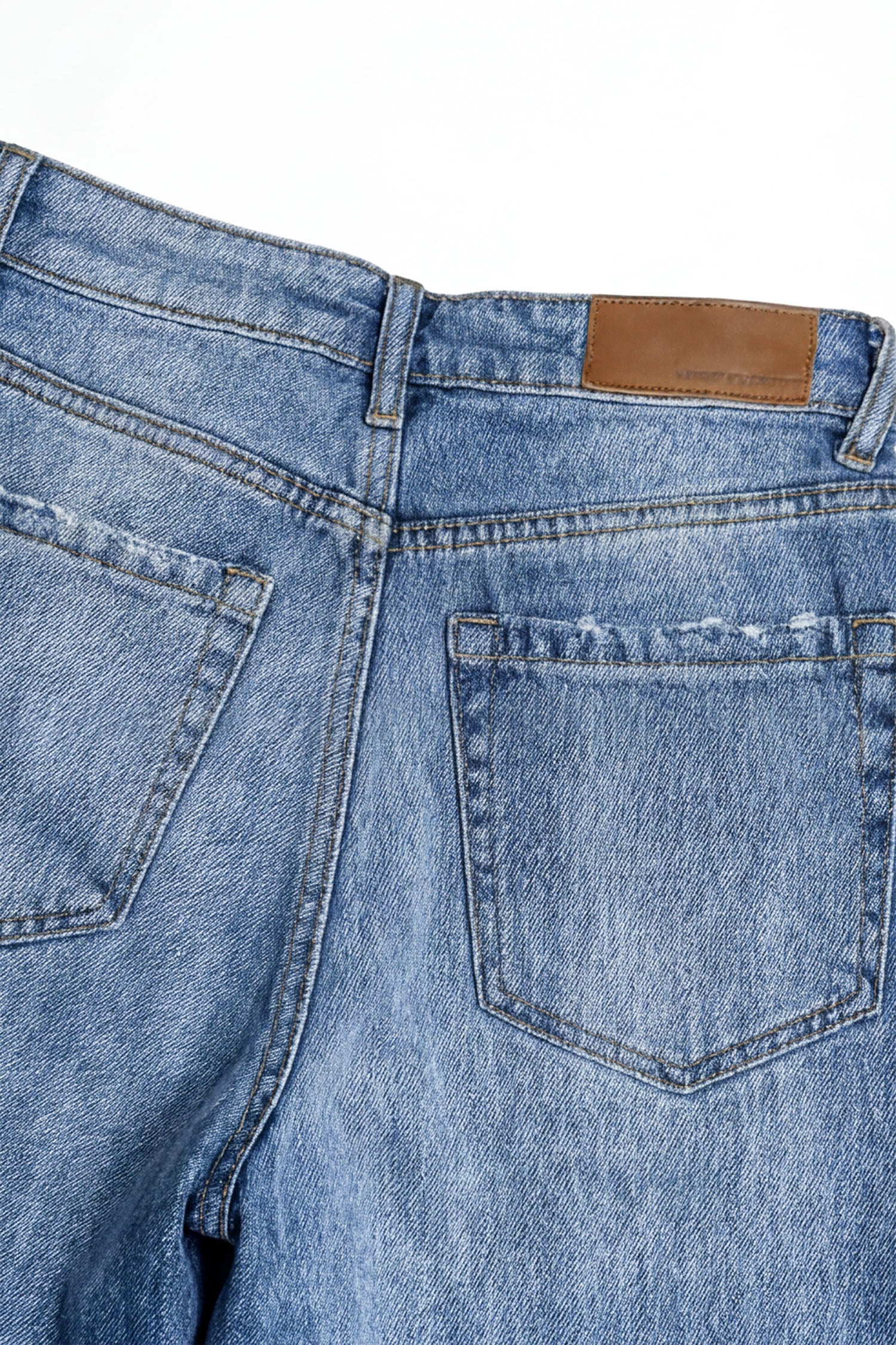 Mid Blue Slim Fit Ripped Jeans - Hustle N Holla