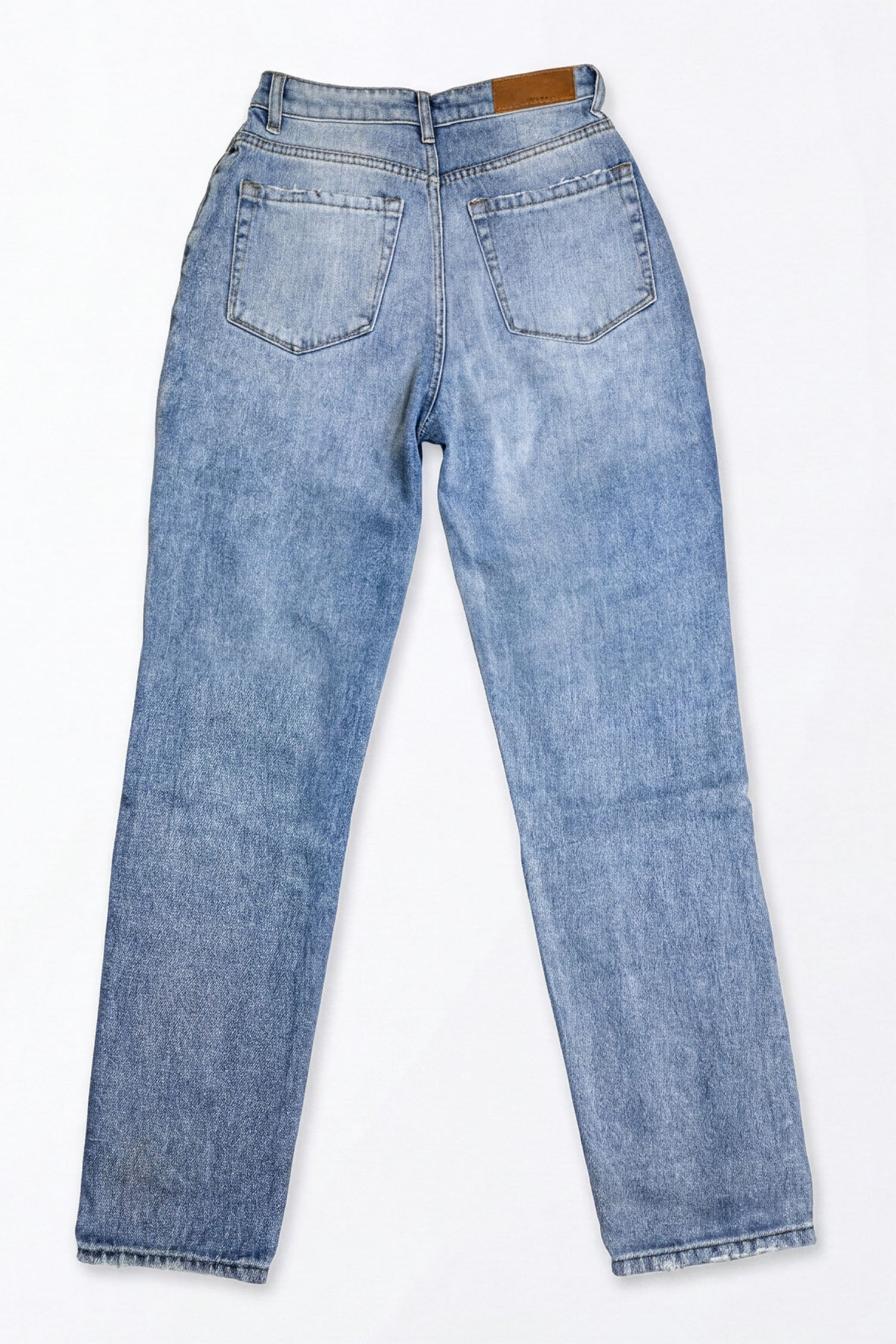 Mid Blue Slim Fit Ripped Jeans - Hustle N Holla