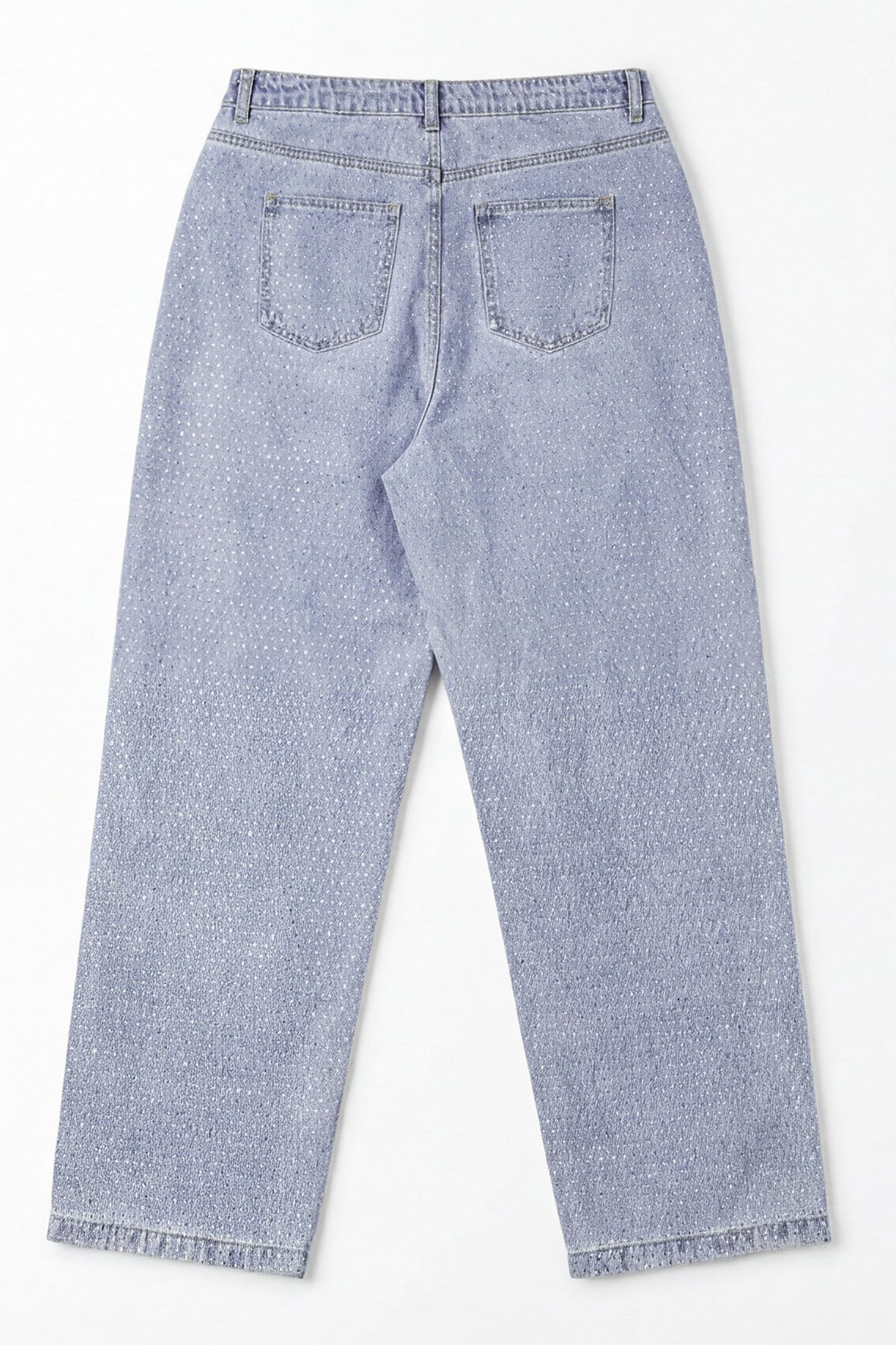 Blue Light Wash Wide Leg Denim Jeans - Hustle N Holla