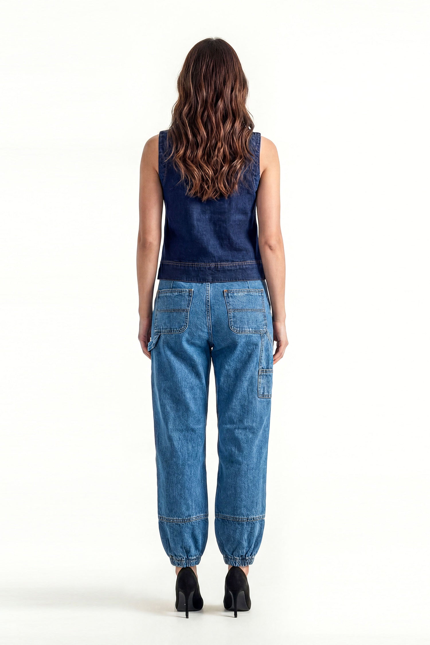 Blue Dark Wash Jog Fit Denim Jeans - Hustle N Holla