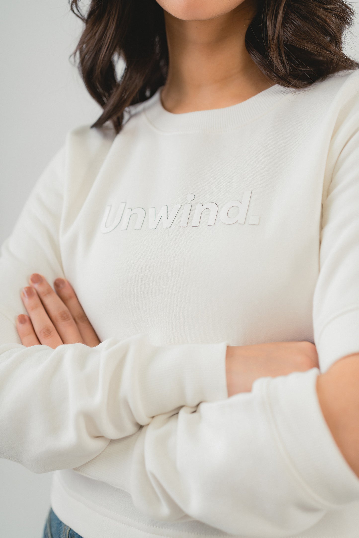 Unwind white Sweatshirt