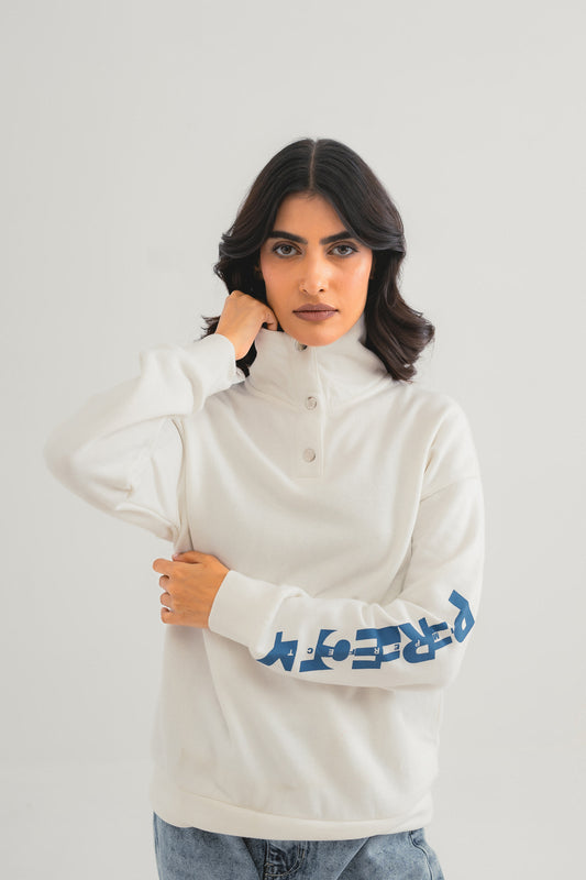 Perfect White Sweatshirt - Hustle N Holla